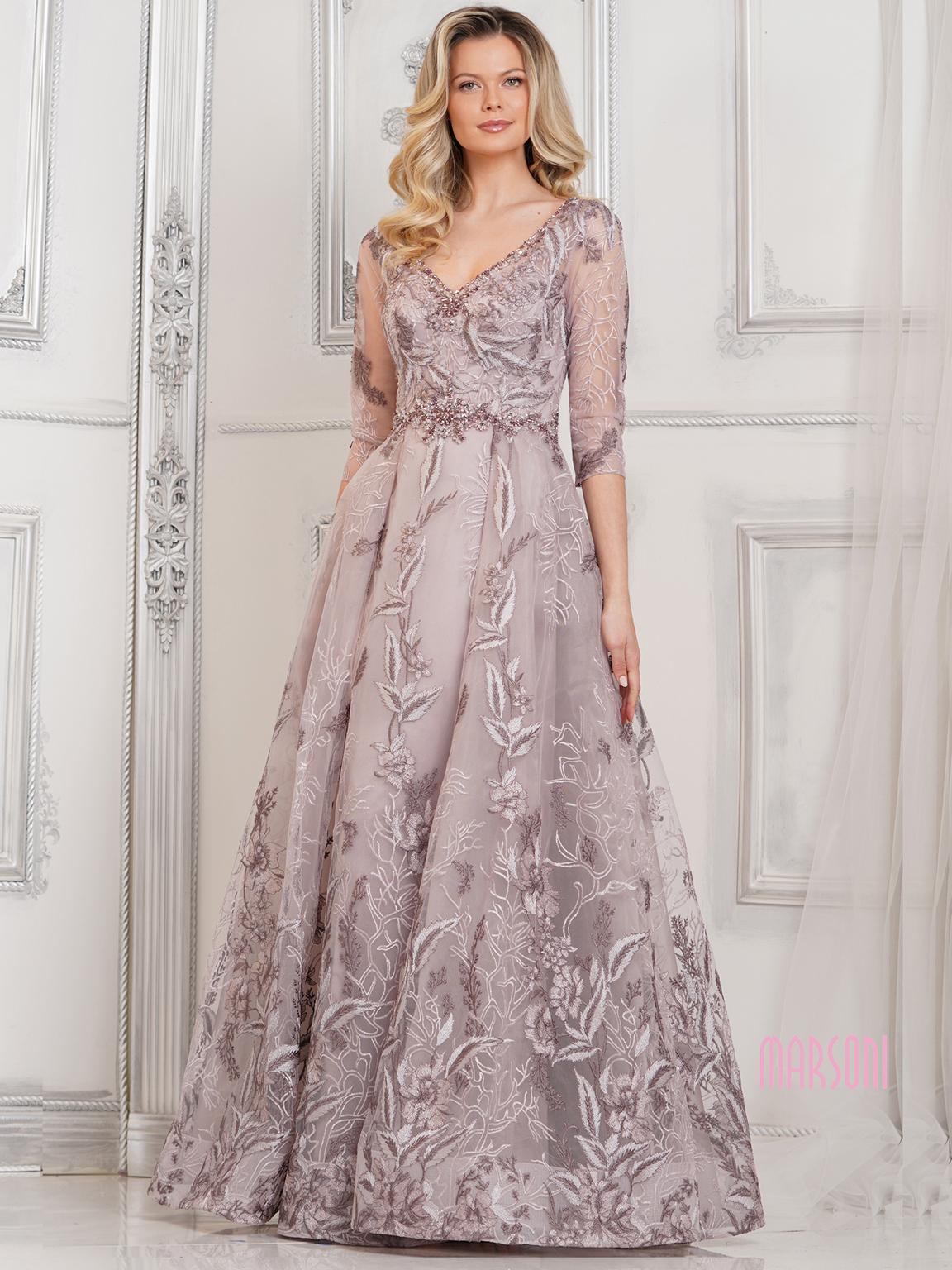 Mother of the Bride Dresses Long A Line Beaded Mother of the Bride Dress Mauve