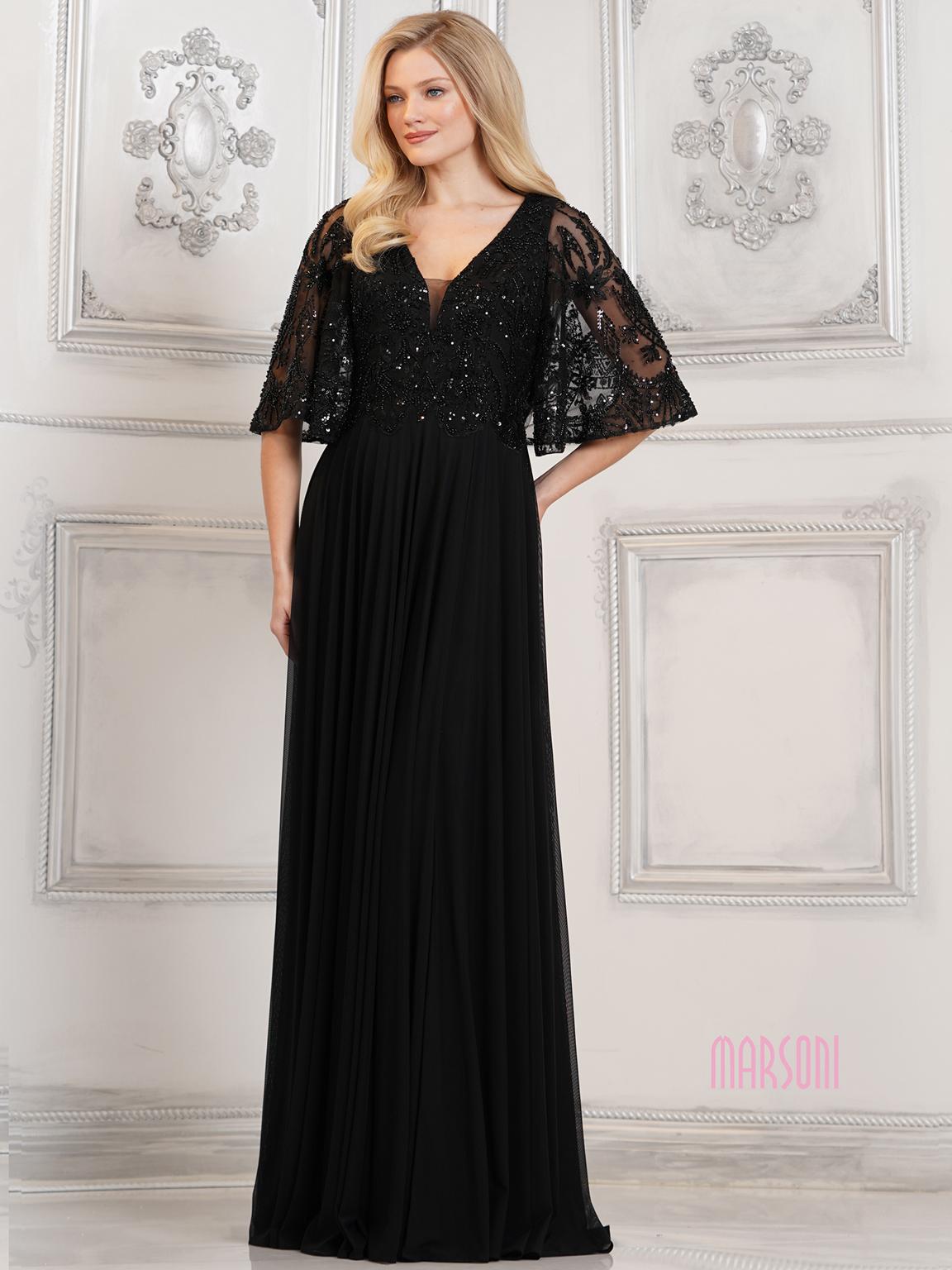 Mother of the Bride Dresses Long Mother of the Bride Beaded Dress Black