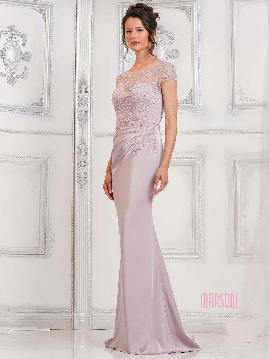 Formal Dresses Long Formal Prom Beaded Dress Dusty Rose