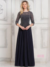 Mother of the Bride Dresses Beaded Mother of the Bride A Line Long Dress Midnight