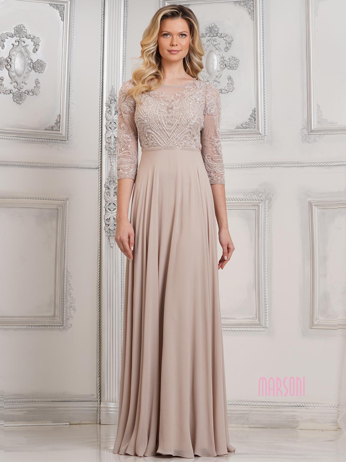 Mother of the Bride Dresses Mother of the Bride Long Beaded Dress Champagne