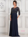 Mother of the Bride Dresses Mother of the Bride Long Beaded Dress Navy