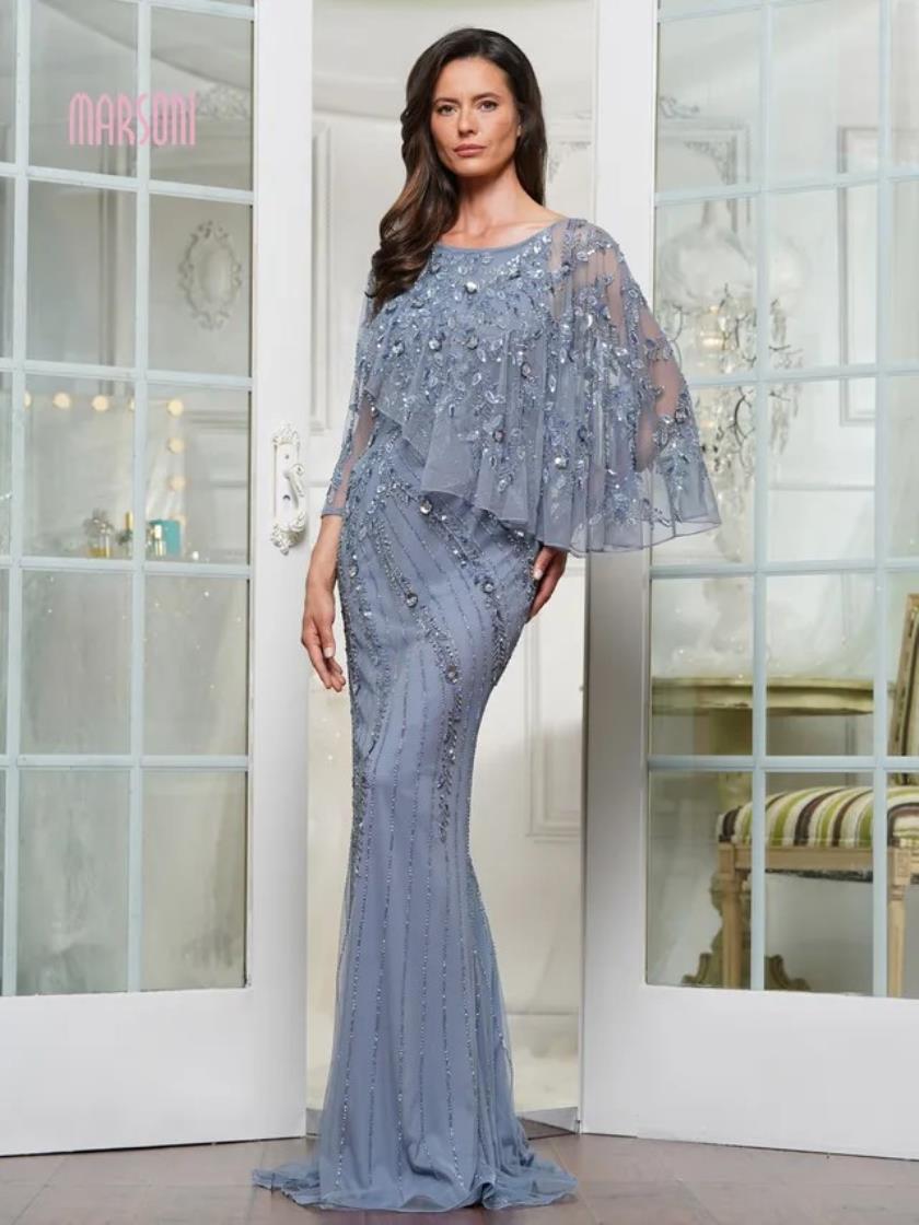 Slate blue mother of the bride dress online