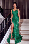 Portia and Scarlett Prom Sleeveless Long Gown 21228 - The Dress Outlet Emerald