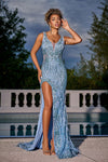 Portia and Scarlett Prom Sleeveless Long Gown 21228 - The Dress Outlet Light Blue