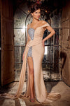 Prom Dresses Evening Long Fitted Formal Prom Dress Champagne