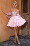 Cocktail Dresses Homecoming Short A Line Cocktail Dress  Pink