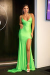 Prom Dresses Fitted Prom Long Dress Lime