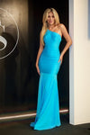 Prom Dresses One Shoulder Formal Long Prom Dress Aqua