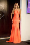 Prom Dresses Formal One Shoulder Long Prom Dress Orange