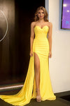 Prom Dresses Fitted Long Prom Dress Yellow