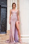 Prom Dresses Formal Sequin Long Prom Dress Gold