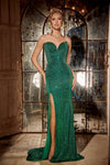 Prom Dresses Fitted Long Formal Prom Dress Emerald