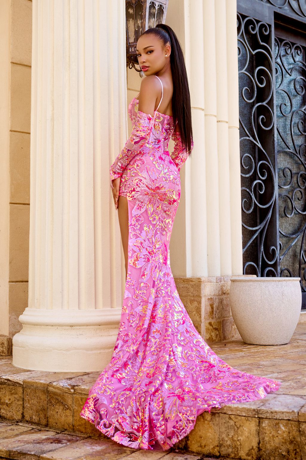 Prom Dresses Long Prom Dress Pink Multi