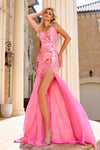 Prom Dresses Long Formal Slit Prom Dress Pink/Multi