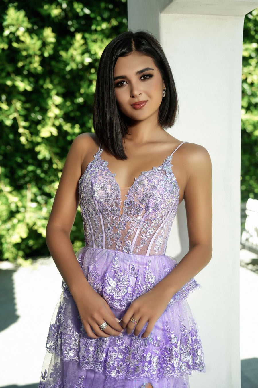 Prom Dresses Beaded Formal Long Prom Dress Lilac