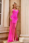 Prom Dresses Long Fitted Prom Dress Hot Pink