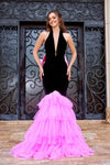 Prom Dresses Mermaid Long Prom Dress Black Pink