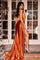 Prom Dresses Prom High Slit Long Dress Orange