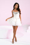 Cocktail Dresses Short Homecoming Beaded Cocktail Dress White