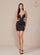 Cocktail Dresses Short Beaded SheerCocktail Dress Black