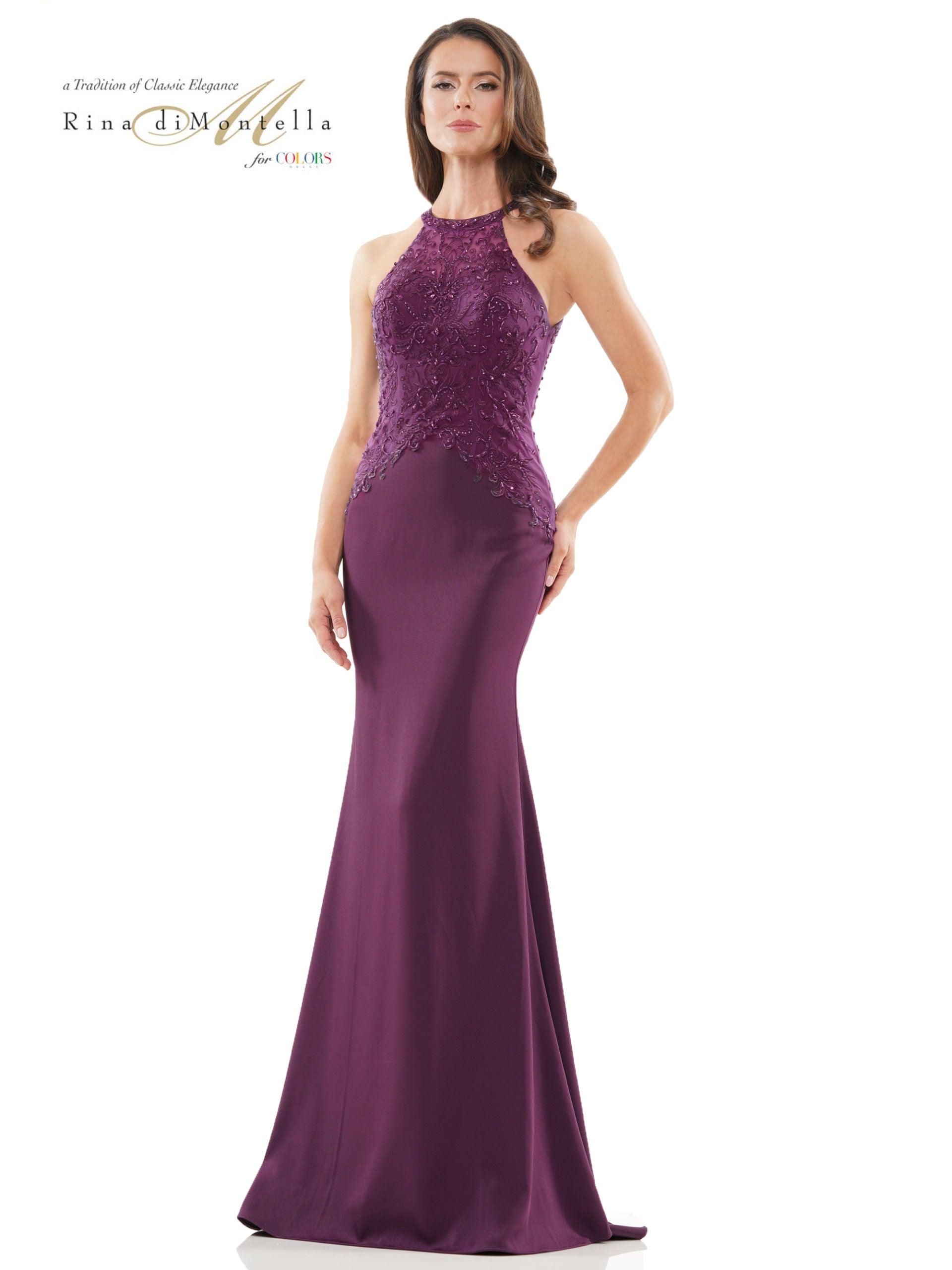 Long Eggplant Formal Dresses