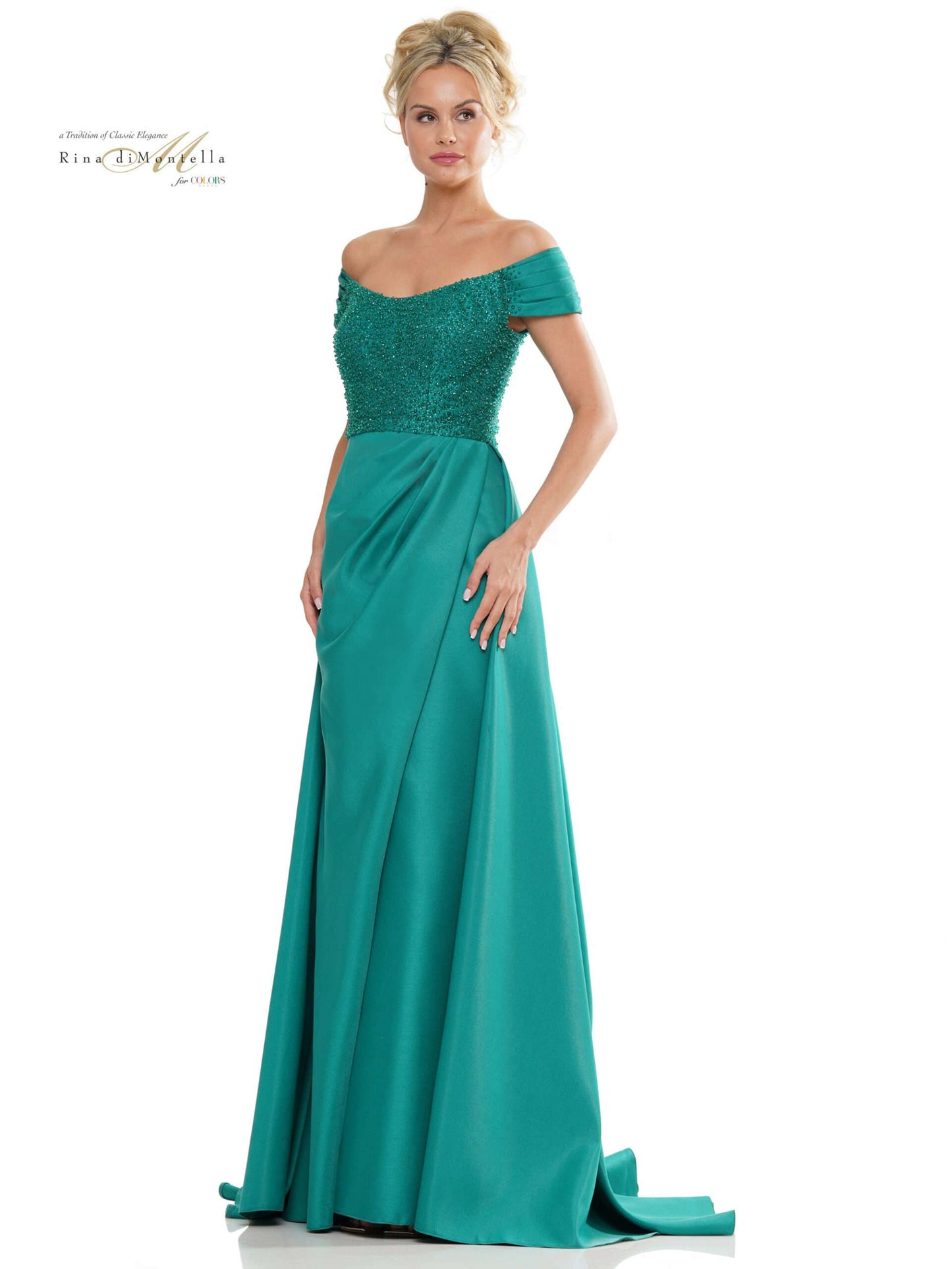 Formal Dresses Long Off Shoulder Formal Gown Emerald