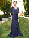 Formal Dresses Long Ruched Formal Dress Navy