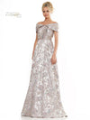 Formal Dresses Long A Line Formal Jacquard Dress Rose Multi