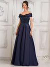 Formal Dresses Beaded Long Formal Dress Navy