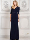 Mother of the Bride Dresses Long Mother of the Bride Beaded Dress Navy