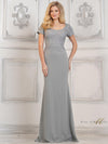 Formal Dresses Beaded Formal Fit and Flare Long Dress Seaglass