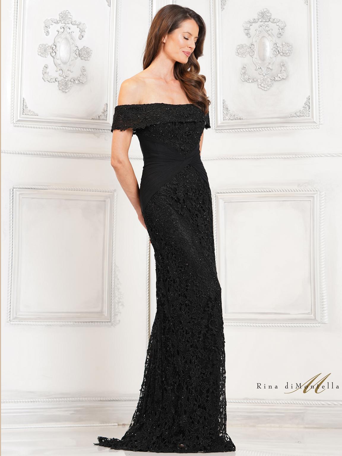 Formal Dresses Long Formal Fit and Flare Dress Black