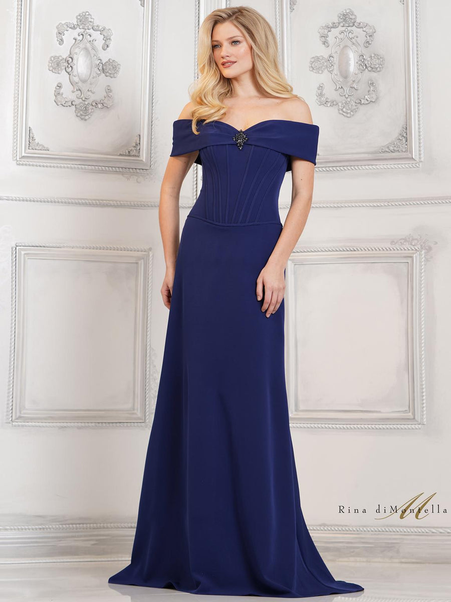 Formal Dresses Fit and Flare Long Formal Gown Deep Royal