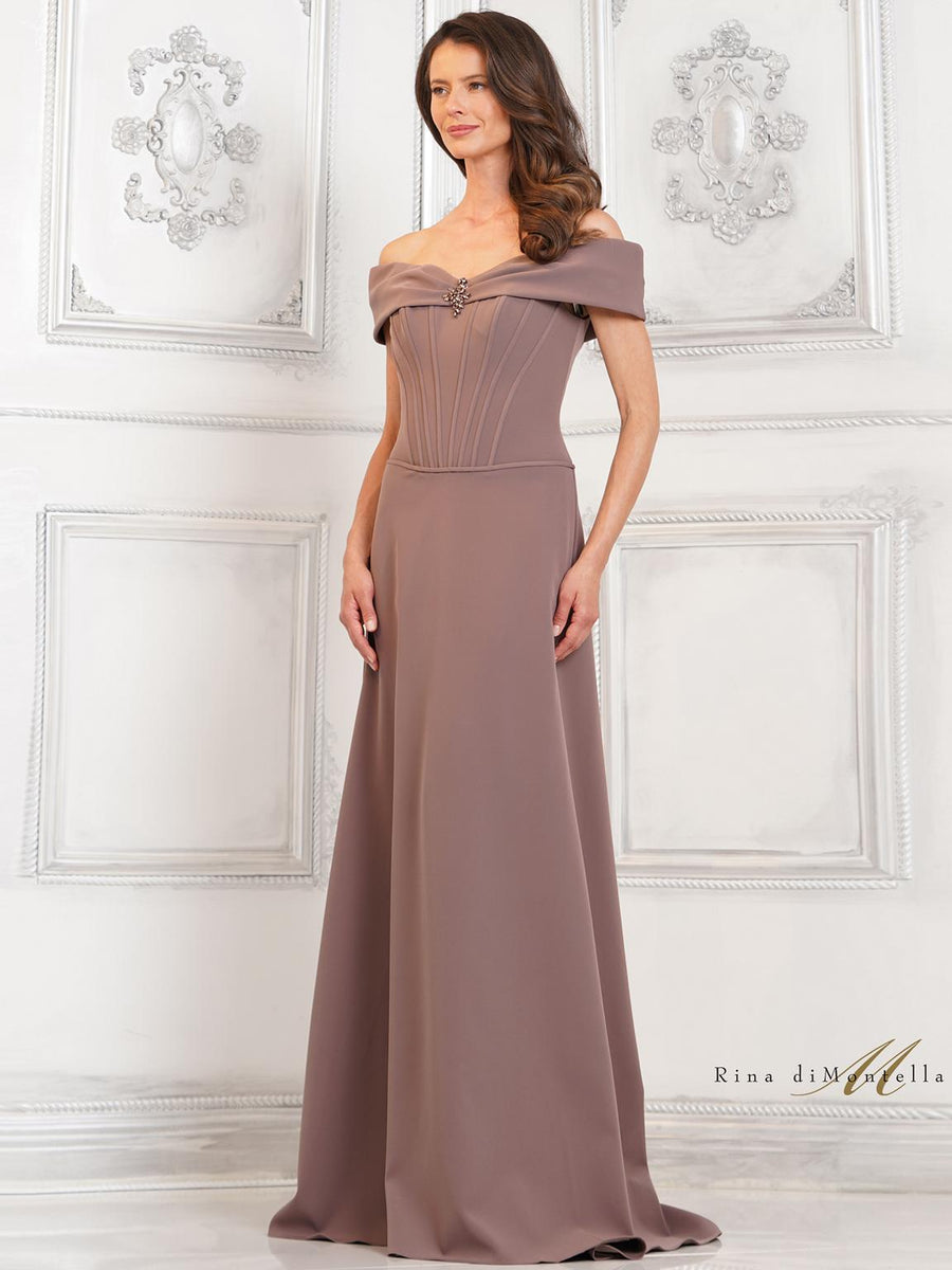 Formal Dresses Fit and Flare Long Formal Gown Latte