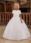 Flower Girl Dresses Glitter Long Ball Gown Flower Girl Dress Ivory