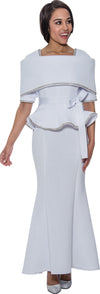 Mother of the Bride Dresses Long Mother of the Bride Peplum Dress White