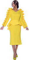 Mother of the Bride Dresses Mother of the Bride Zipper Midi Dress Yellow