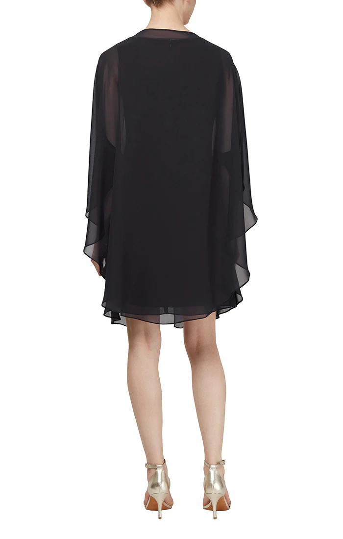 Cocktail Dresses Petite Chiffon Cocktail Dress Black