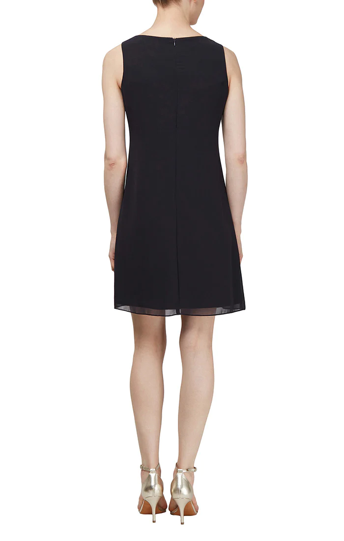 Cocktail Dresses Petite Chiffon Cocktail Dress Black