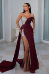 Prom Dresses Long Prom Beaded Formal Dress Plum