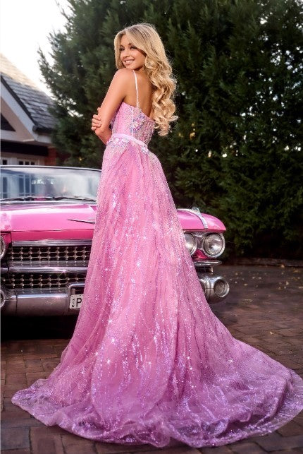 Prom Dresses Overskirt Prom Long Formal Dress Pink