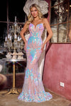 Prom Dresses Formal Beaded Long Prom Dress Nude AB