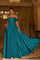 Prom Dresses A Line Long Pleated Formal Prom Dress  Turquoise