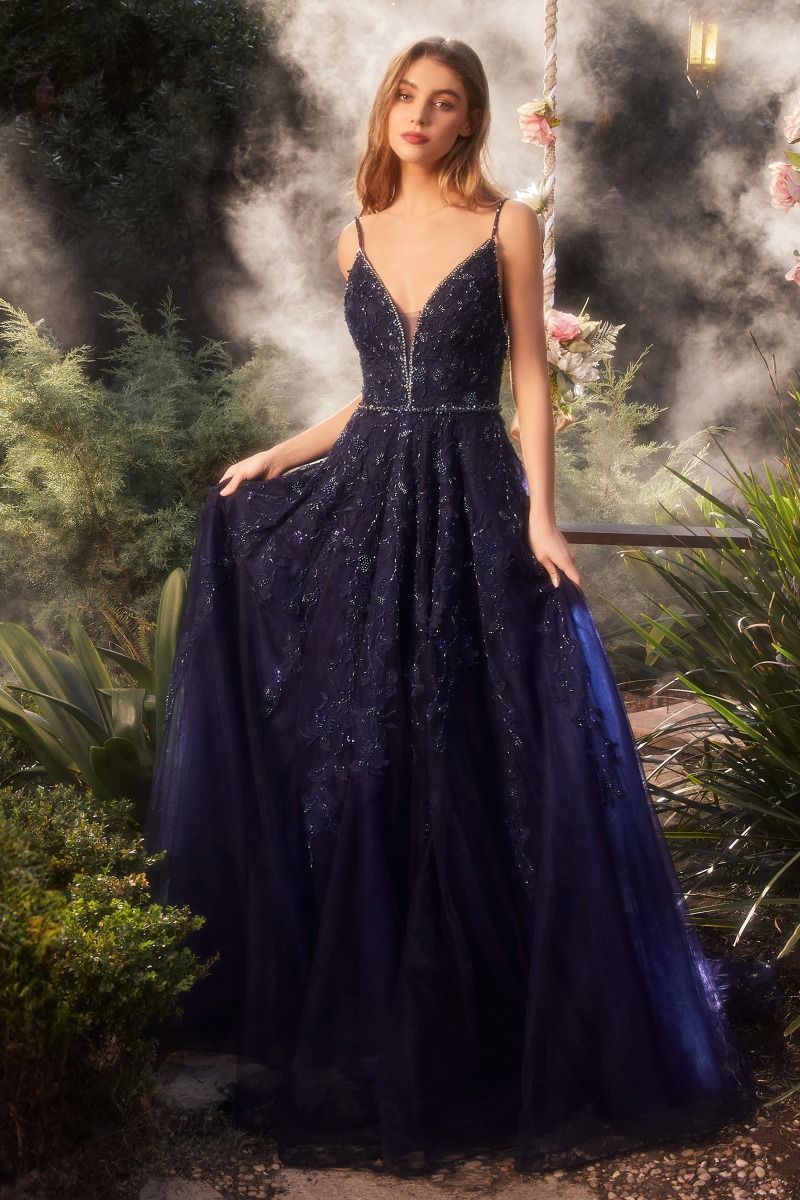 Prom Dresses A Line Formal Prom Long Dress Navy