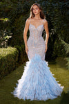 Prom Dresses Long Sequin Mermaid Formal Prom Dress Blue