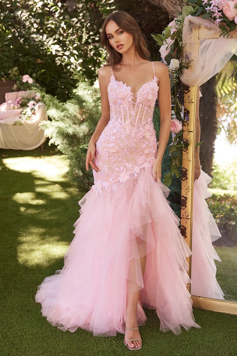 Prom Dresses Long Fitted Formal Prom Mermaid Dress Blush