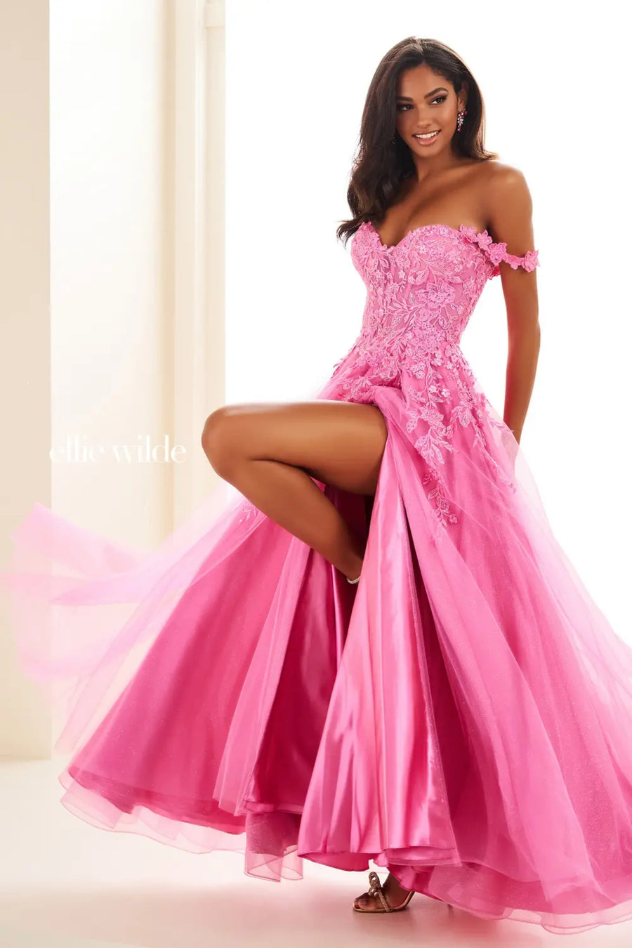 Prom Dresses Prom Long Formal Glitter Ball Gown Hot Pink