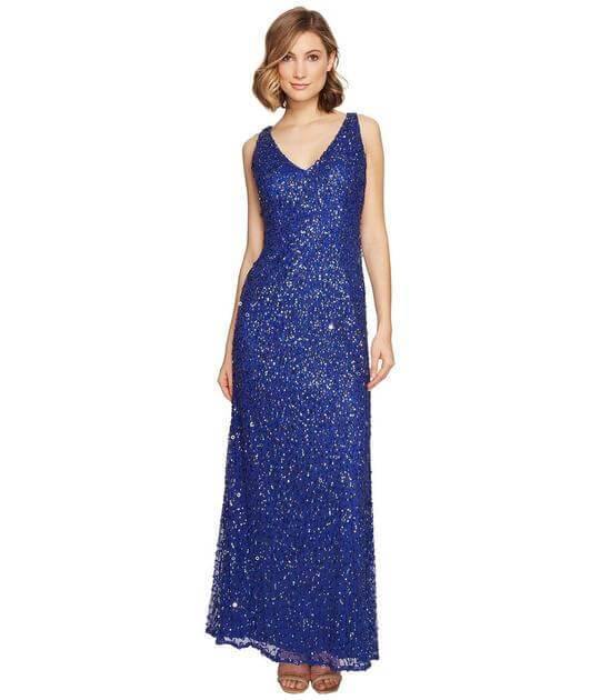 Adrianna Papell Prom Long Sleeveless Formal Dress - The Dress Outlet Adrianna Papell