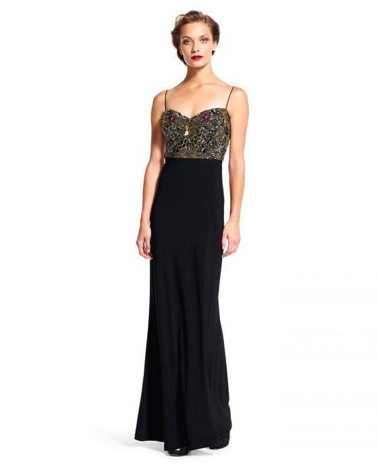 Black Adrianna Papell AP1E200306 Formal Long Mother of the Bride Dress ...